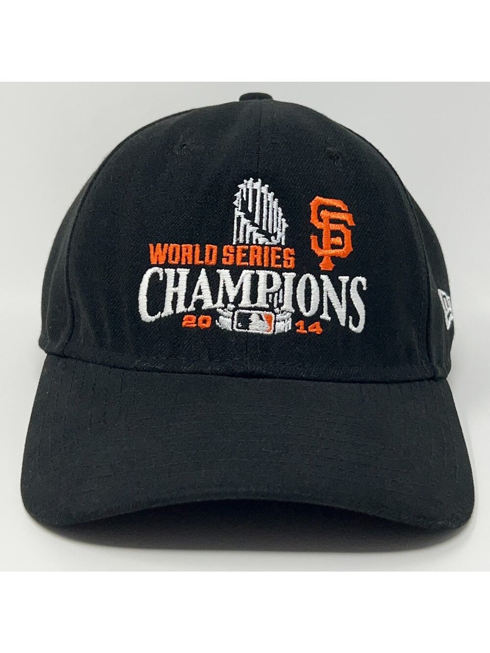 San Francisco Giants 2014 WS Champions Hat Baseball Cap New Era Black Strapback